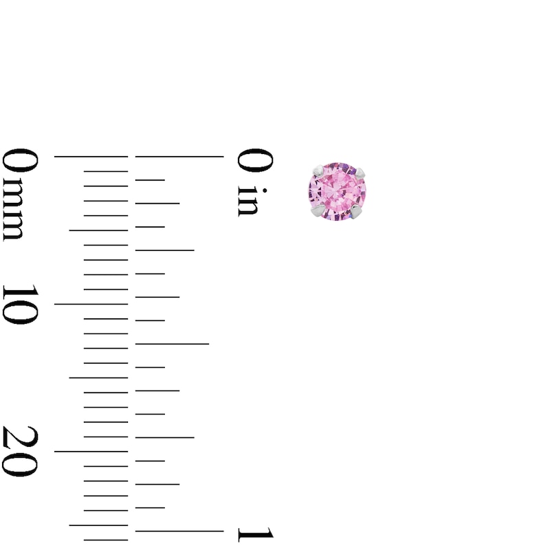 Main Image 4 of Child’s Solid Sterling Silver Pink CZ, Crystal and Resin Flower, Butterfly and Stud Earrings Set