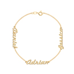 18K Gold Plated Script Name Bracelet - 7"