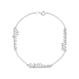 Sterling Silver Script Name Bracelet - 7"