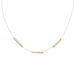 18K Gold Plated Block Name Necklace - 16" + 2"