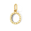 Thumbnail Image 1 of 10K Solid Gold Mini Initial “O” Necklace Charm