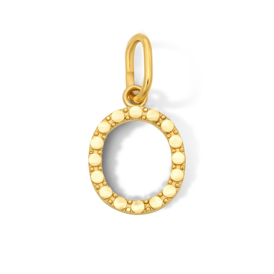 10K Solid Gold Mini Initial “O” Necklace Charm
