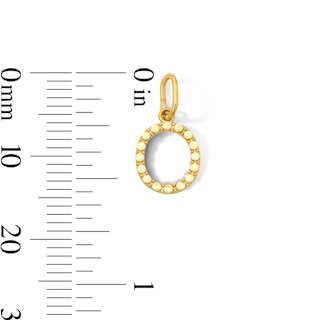 10K Solid Gold Mini Initial “O” Necklace Charm