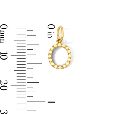 10K Solid Gold Mini Initial “O” Necklace Charm