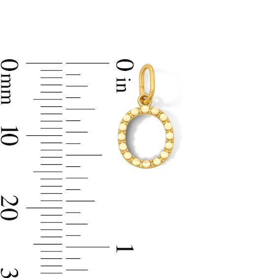 10K Solid Gold Mini Initial “O” Necklace Charm