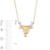 Thumbnail Image 2 of 18K Gold Plated CZ Taurus Necklace – 16" + 2"
