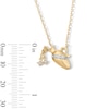 18K Gold Plated CZ Aquarius Pendant – 16" + 2"