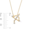 18K Gold Plated CZ Sagittarius Pendant – 16" + 2"
