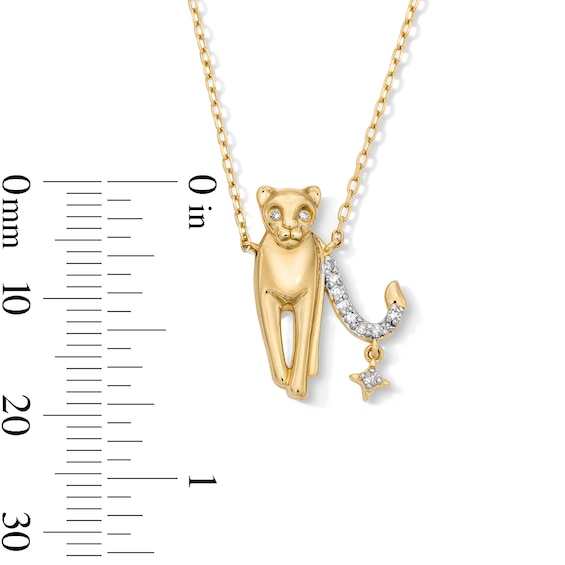 18K Gold Plated CZ Leo Pendant – 16" + 2"