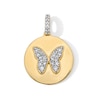 18K Gold Plated CZ Butterfly Necklace Charm