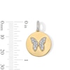18K Gold Plated CZ Butterfly Necklace Charm