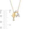 Thumbnail Image 2 of 18K Gold Plated CZ Pisces Pendant – 16" + 2"