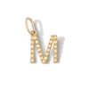 Thumbnail Image 1 of 10K Solid Gold Mini Initial “M” Necklace Charm