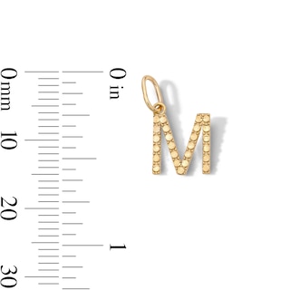 10K Solid Gold Mini Initial “M” Necklace Charm