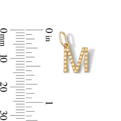 10K Solid Gold Mini Initial “M” Necklace Charm