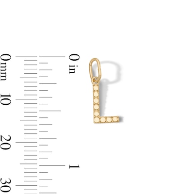 10K Solid Gold Mini Initial “L” Necklace Charm