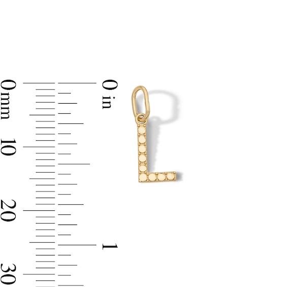 10K Solid Gold Mini Initial “L” Necklace Charm