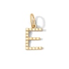 Thumbnail Image 1 of 10K Solid Gold Mini Initial “E” Necklace Charm