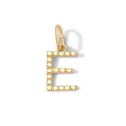 10K Solid Gold Mini Initial “E” Necklace Charm