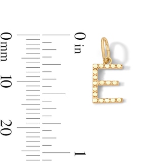 10K Solid Gold Mini Initial “E” Necklace Charm