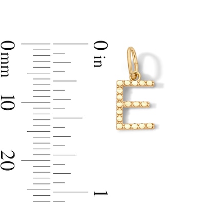 10K Solid Gold Mini Initial “E” Necklace Charm