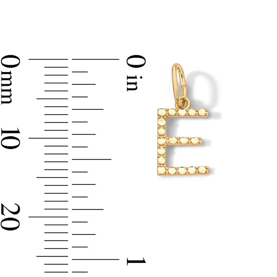 10K Solid Gold Mini Initial “E” Necklace Charm