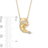 18K Gold Plated CZ Virgo Pendant – 16" + 2"