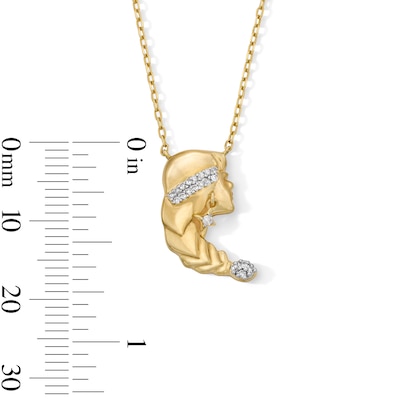 18K Gold Plated CZ Virgo Pendant – 16" + 2"