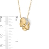 18K Gold Plated CZ Gemini Pendant – 16" + 2"