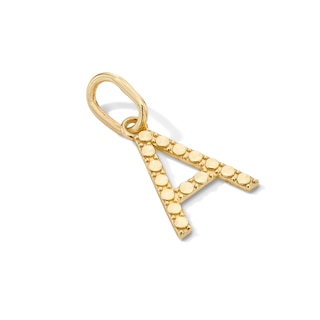 10K Solid Gold Mini Initial “A” Necklace Charm