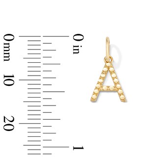 10K Solid Gold Mini Initial “A” Necklace Charm