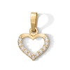 Thumbnail Image 1 of 10K Semi-Solid Gold CZ Mini Heart Outline Charm