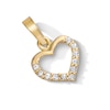 Thumbnail Image 2 of 10K Semi-Solid Gold CZ Mini Heart Outline Charm