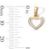 Thumbnail Image 3 of 10K Semi-Solid Gold CZ Mini Heart Outline Charm