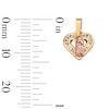 Thumbnail Image 3 of 10K Semi-Solid Two-Tone Gold CZ Mini Our Lady of Guadalupe Heart Charm