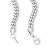 Thumbnail Image 2 of White Ion Plated 8mm Cuban Curb Chain with CZ - 20"