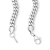 Thumbnail Image 2 of White Ion Plated 8mm Cuban Curb Chain with CZ - 22"