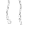 Thumbnail Image 2 of White Ion Plated 3mm Figaro Chain with CZ  - 18"