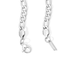 Thumbnail Image 2 of White Ion Plated 5mm Figaro Chain with CZ - 22"