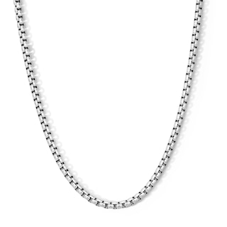 White Ion-Plated 4mm Box Chain with CZ