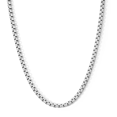 White Ion-Plated 4mm Box Chain with CZ