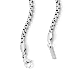 White Ion-Plated 4mm Box Chain with CZ