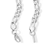 Thumbnail Image 2 of White Ion-Plated 7mm Figaro Chain with CZ - 22"