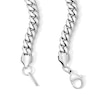 Thumbnail Image 2 of White Ion Plated 8mm Cuban Curb Chain with CZ - 24"