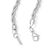 Thumbnail Image 2 of White Ion-Plated 5mm Rope Chain with CZ - 22"