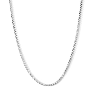 White Ion-Plated 2mm Box Chain with CZ
