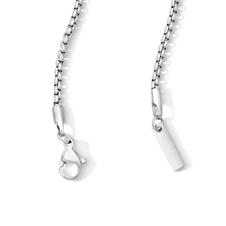 White Ion-Plated 2mm Box Chain with CZ
