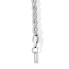 Thumbnail Image 2 of White Ion Plated 5mm Rope Chain Bracelet with CZ - 8.5"