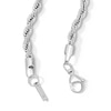 Thumbnail Image 2 of White Ion Plated 5mm Rope Chain with CZ - 24"