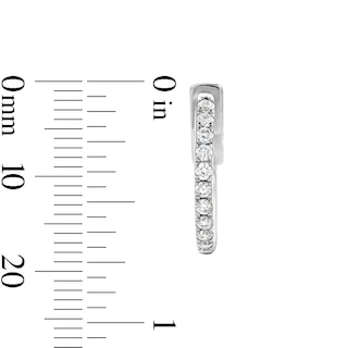 Sterling Silver 1/4 CT. T.W. Lab-Grown Diamond Huggie Hoops